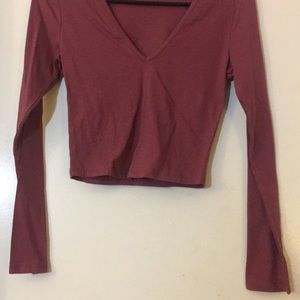 Tops - Choker Long Sleeve Crop Top Tops - Choker Long Sleeve Crop Top